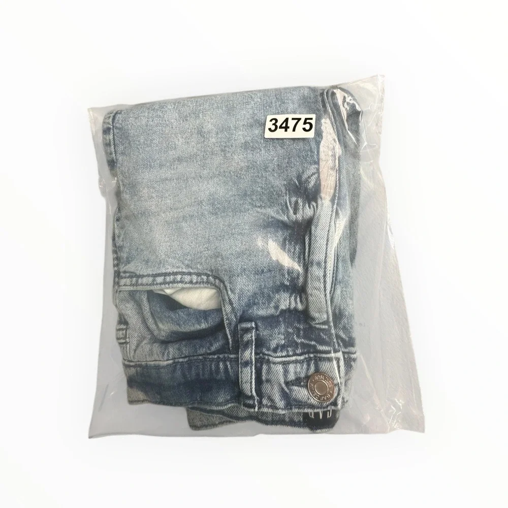 Gap Mom Jean‎ Girls Size 14 Light Blue Acid Wash Distressed High Rise Denim - Picture 12 of 12